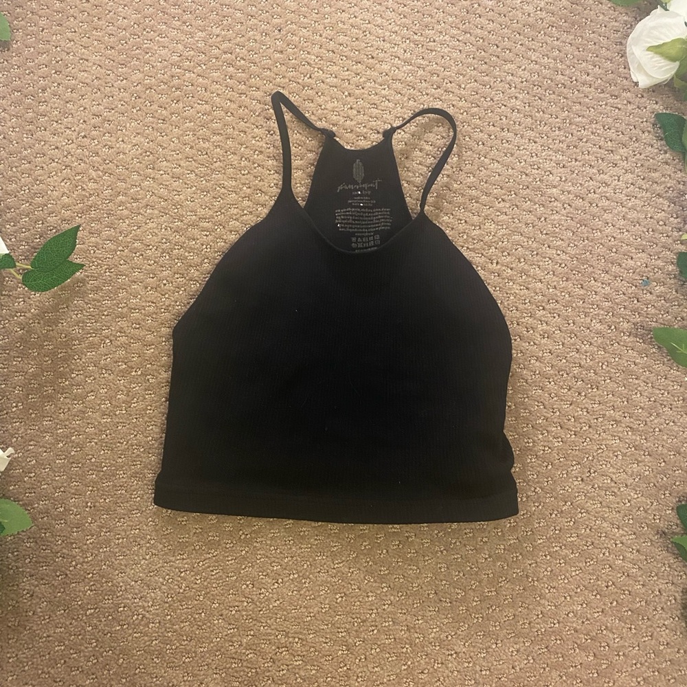 Free People Movement Happiness Runs Crop Tank Top Black / Size XS/S